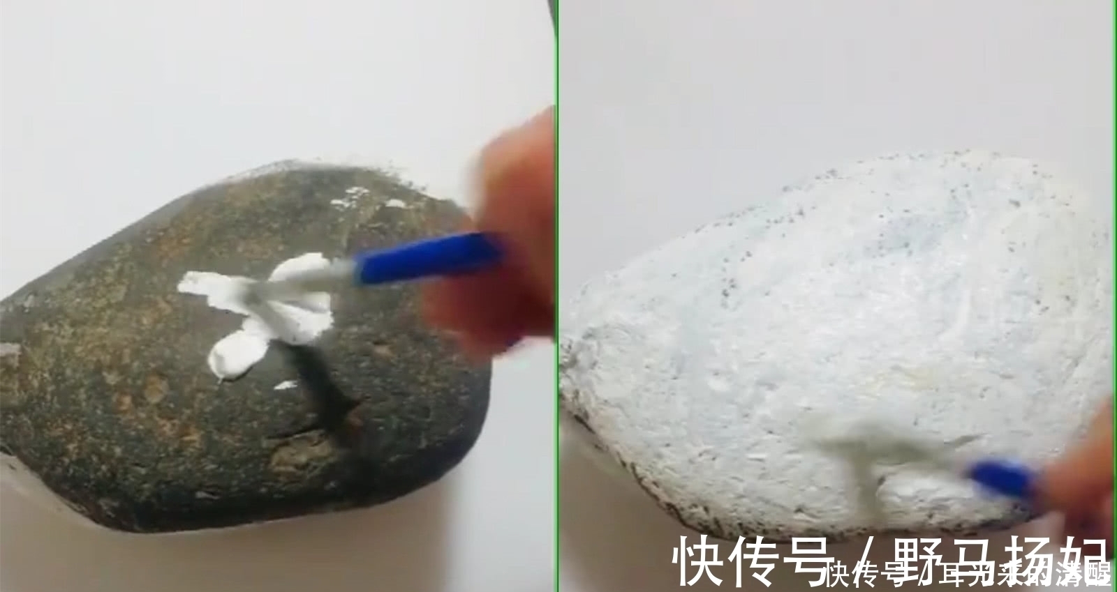 石头!美术生在石头上作画,刚开始搞不懂,看到成品:抱走了!