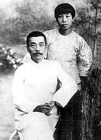 许广平|民国旧照:图1为梁思成与林徽因结婚照,图2鲁迅与许广平