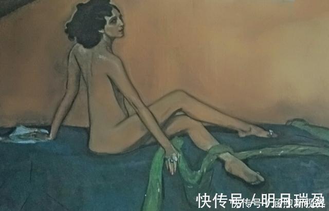 肖像画|欣赏油画中裸体女演员1个丰神绰丽的姿势，显露画家娱乐至上心境