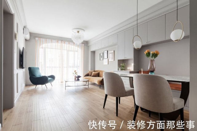 时尚感|焦糖色遇上高级灰,这个65平呈现不一样的时尚感