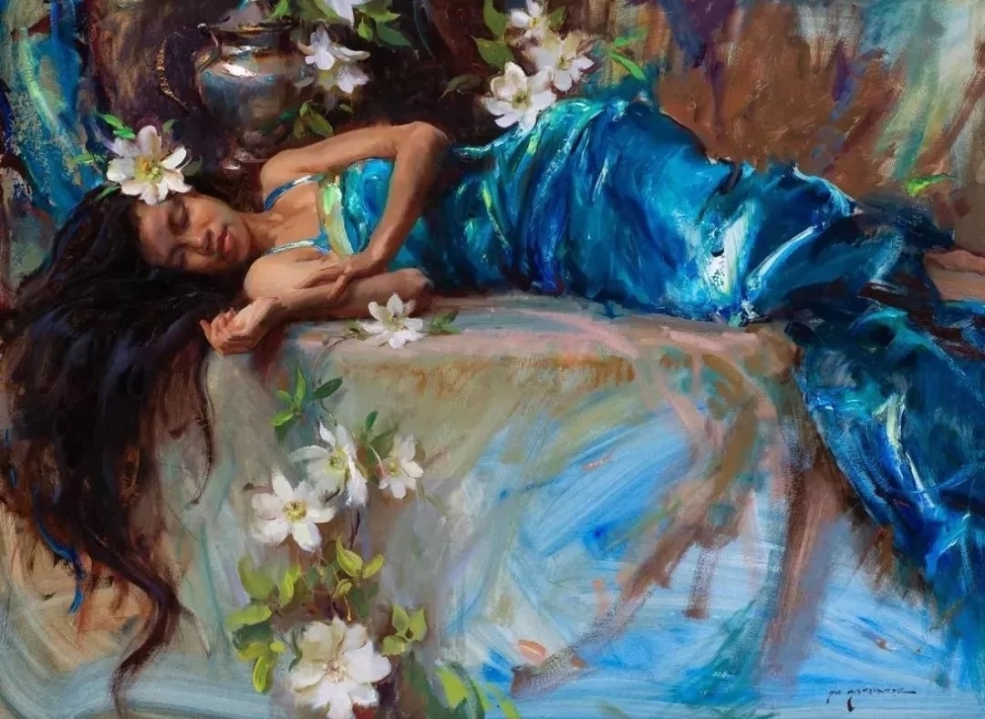 风景@美国画家的作品 沉思的少女还是牧场田园诗般的风景和人物都令人印象深刻