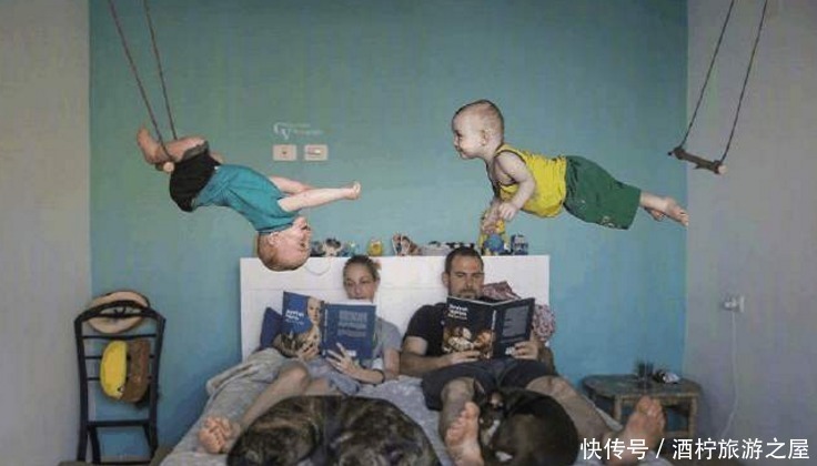 活着|爸爸骑自行车带双胞胎,宝宝们在后座打瞌睡,妈妈笑称活着就好