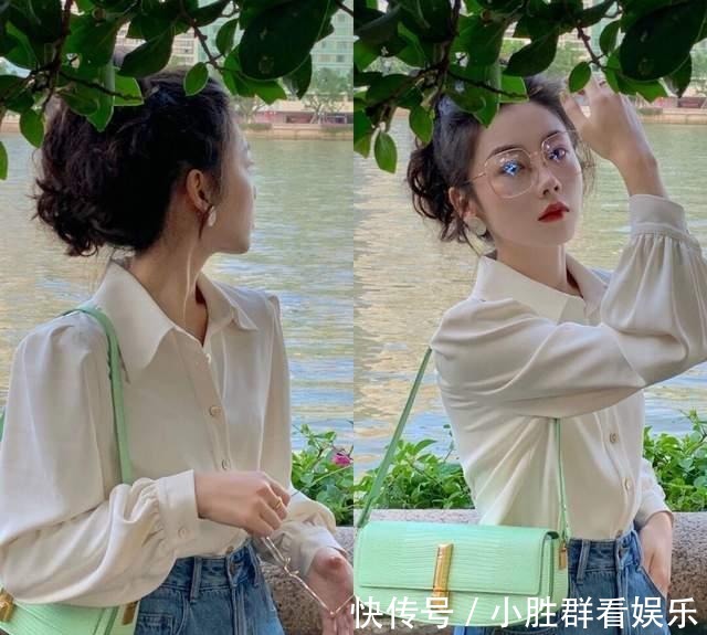 马甲 想显高显瘦不如试一下叠穿,毛衣马甲配白色衬衫和半身裙,超洋气