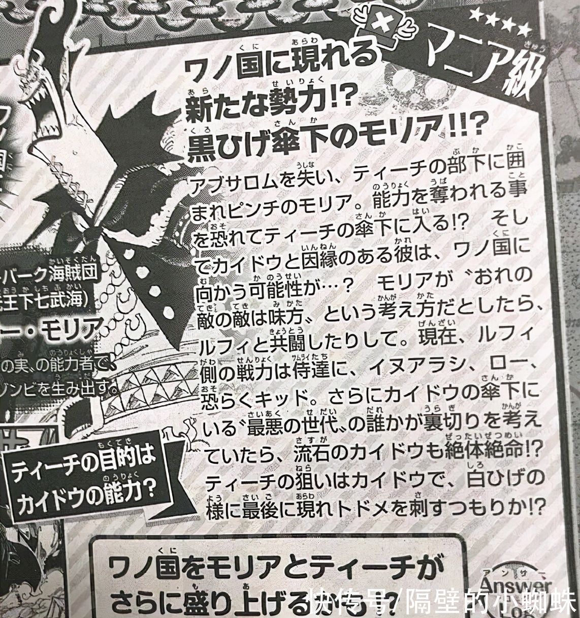 海米|海贼王:海米画出黑胡子获得青龙果实,这一幕有望在漫画出现