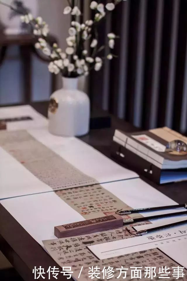 茶室|新中式别墅设计,落落大方,袅袅炊烟树外饶,一抹写意浅墨清韵