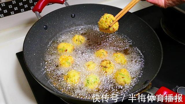 外酥|炸素丸子,记住“3用2不用2窍门”,外酥里嫩,咬一口满嘴香