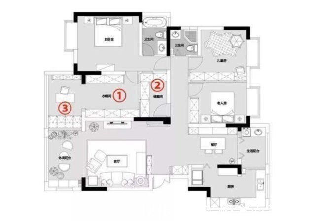 二居室|76平现代风二居室,白色的墙面搭配上木地板犹如古朴时尚的家居