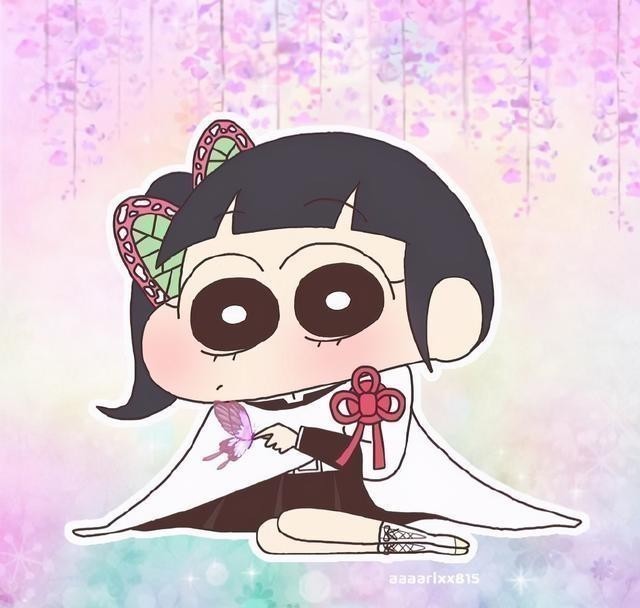 蠟筆小新|蠟筆小新版《鬼滅之刃》,還我蝴蝶和禰豆子,我現在滿腦子哎嘿嘿