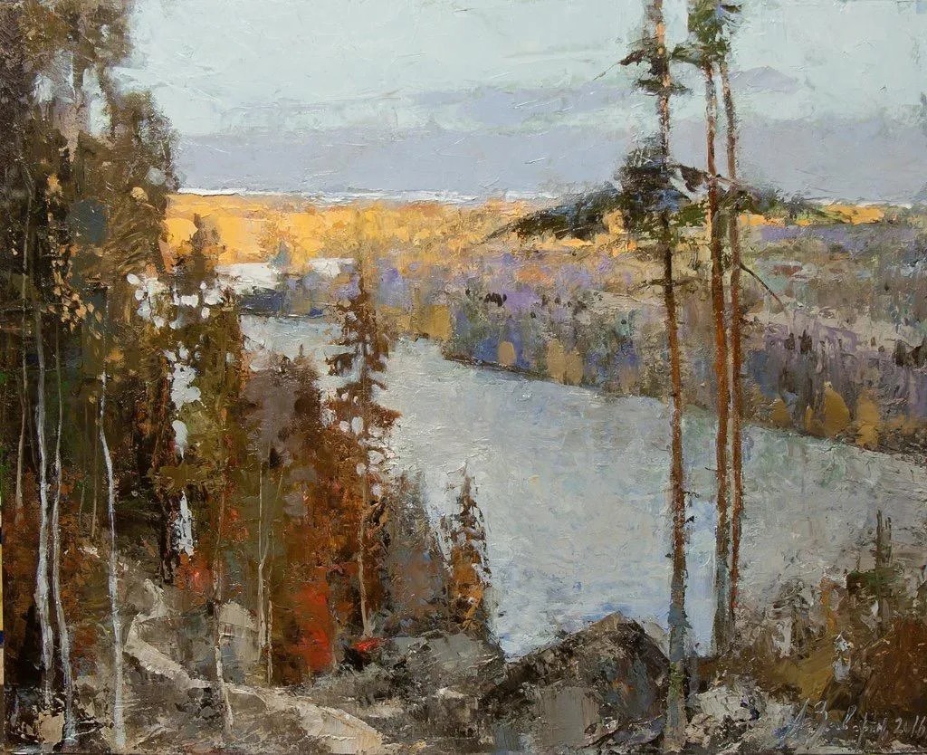 笔触@笔触率性,优雅朦胧的风景油画,迷人!