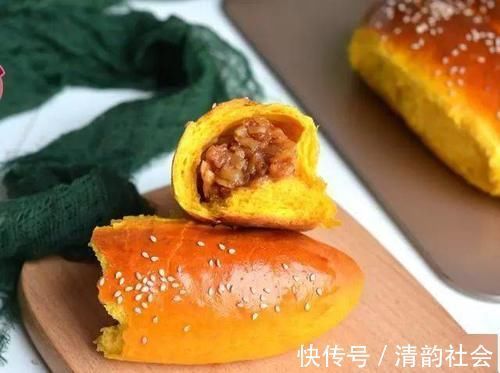 面包|用苹果当馅做的美食，我和孩子尝一口后抢着吃，天天吃也不够