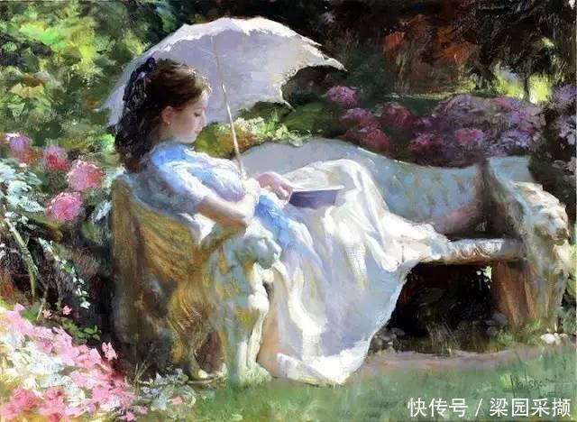 光影|油画里,光影中的美女,一美千年!