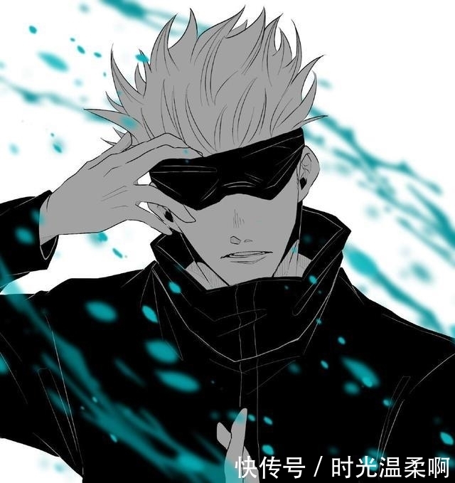 用一个颜色代表《咒术回战》角色，五条悟是蓝色，七海海是绿色