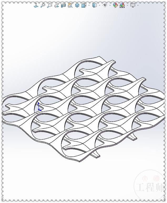 SolidWorks|用SolidWorks画一个上下交叉的纹理图案