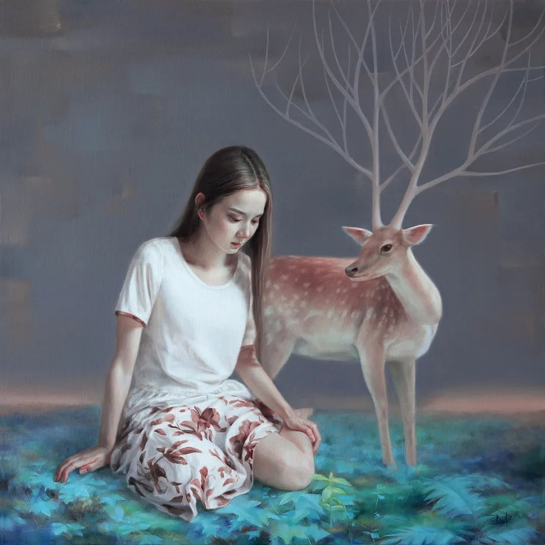 杨超@杨超:人体油画唯美而清雅脱俗,画出了东方女子的纯净与圣洁