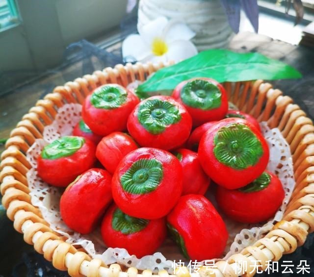 菠菜粉|柿子月饼，好吃好看寓意好！
