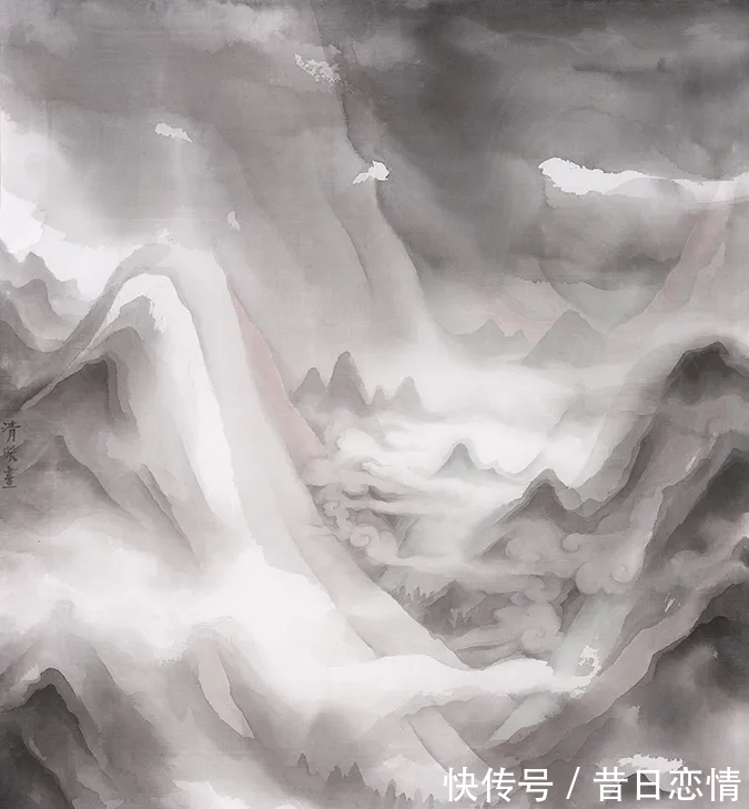 山水画|云飞霞蒸|郭清杰山水画