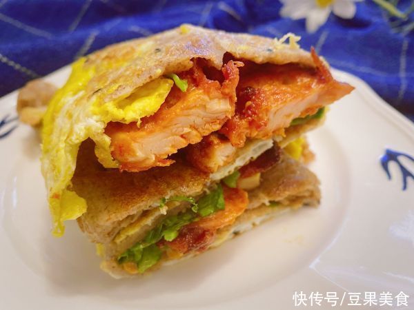 路边摊|全麦奥尔良鸡柳卷饼
