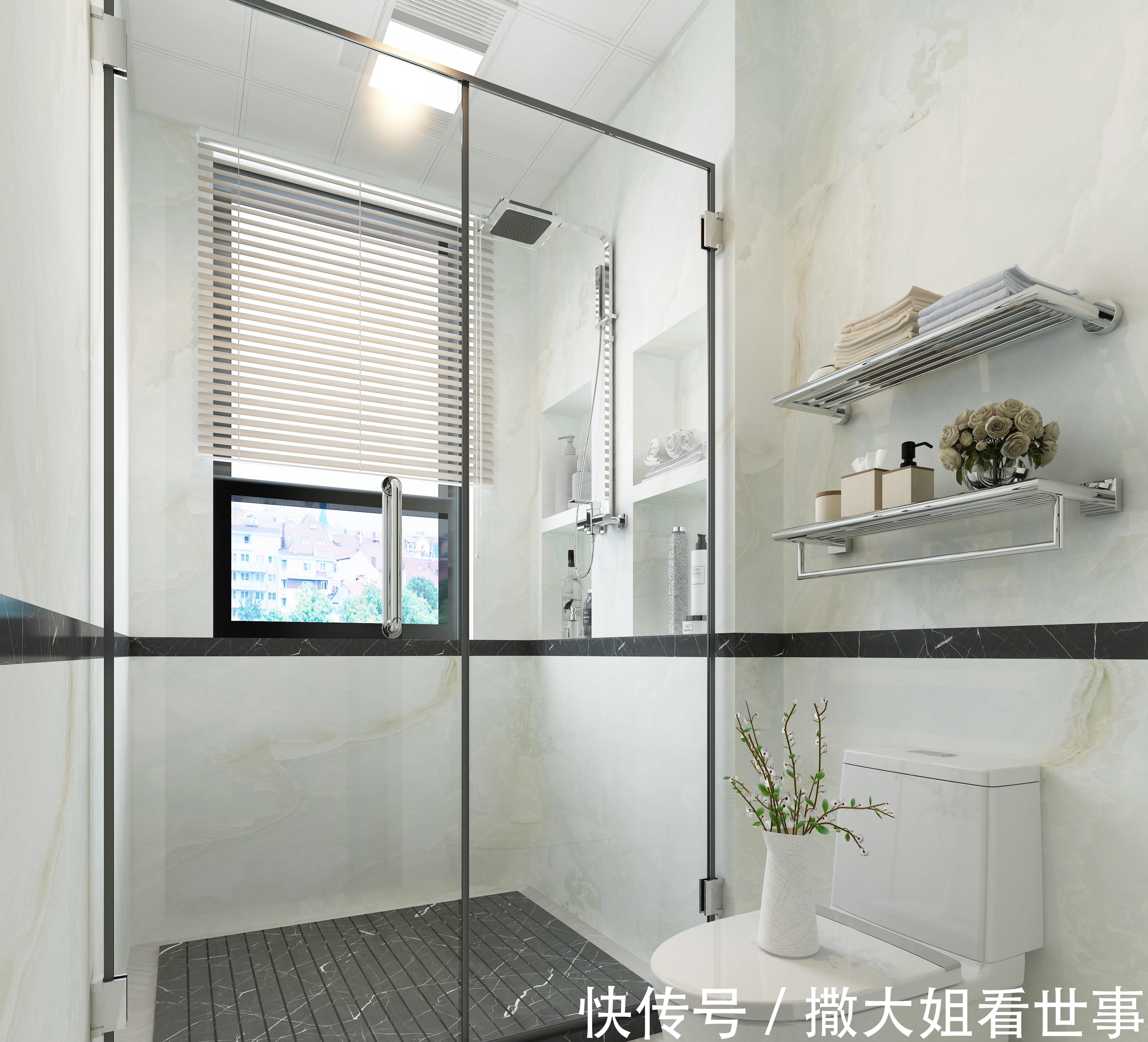 玻璃门|现在装浴帘太落后了，土里土气的！聪明人都装这种淋浴房，好看！