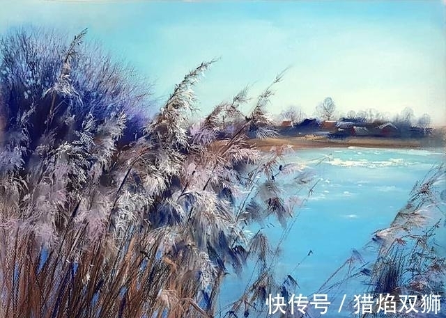 粉画#他可以赋予花卉作品不同的质感,那种柔和自美,赏心悦目!