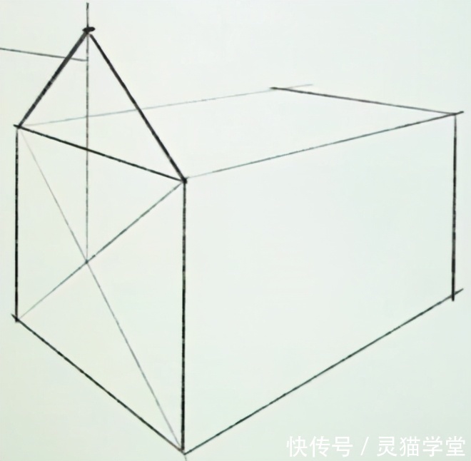 顶部|如何用两点透视绘制屋顶和屋顶?两点透视绘制屋顶和屋顶基本方法