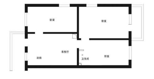 户型图|70㎡塞下三张床,3㎡卫生间照样干湿分离,这个小户型太亮眼!