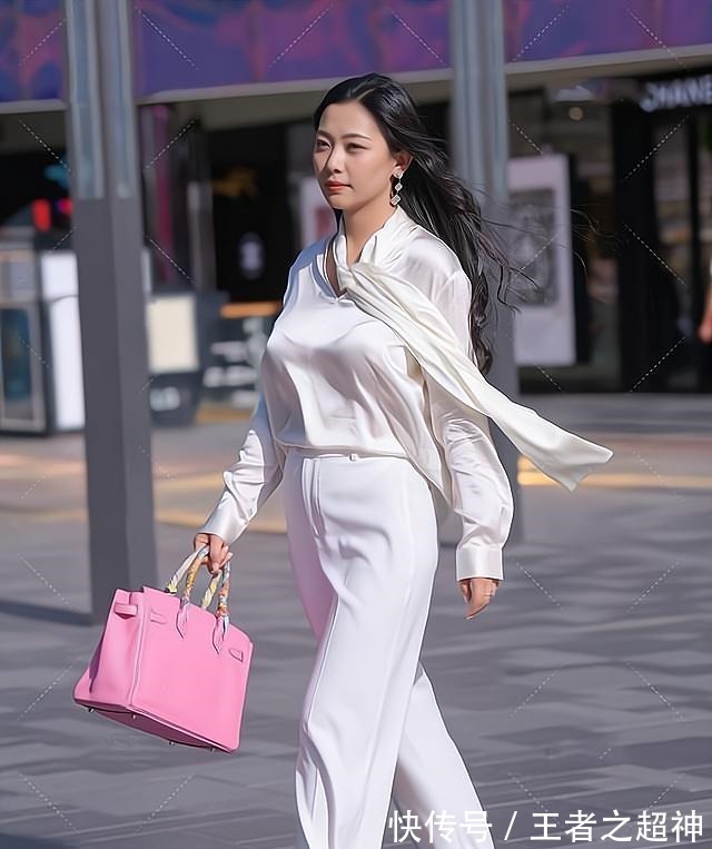 穿搭 简洁的白色职业套装,端庄又大气,尽显知性美感!