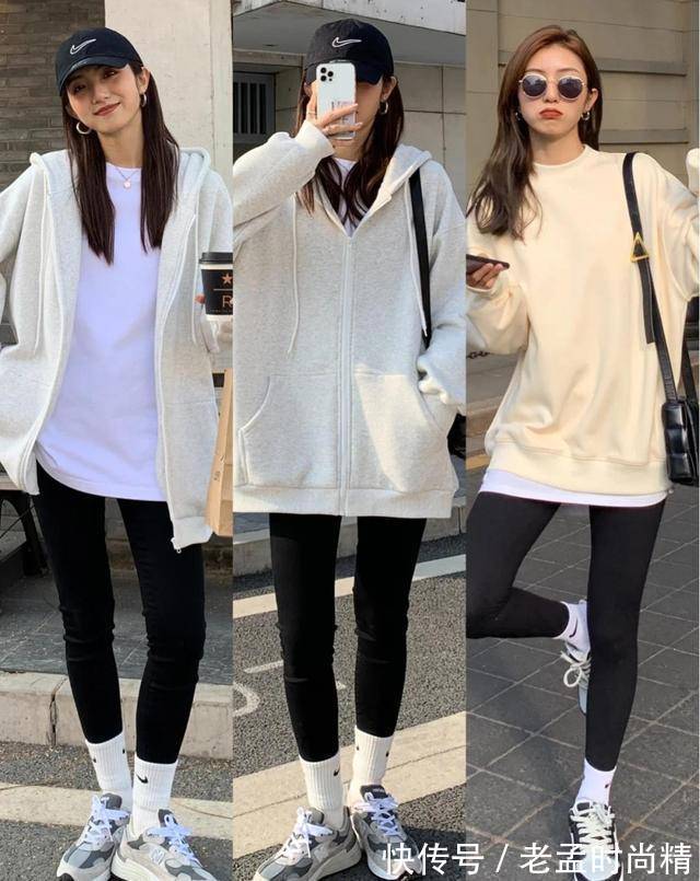 卫衣 适逢春季换新衣,韩系休闲风穿搭很吃香,拉链卫衣遮肉瘦身超显嫩