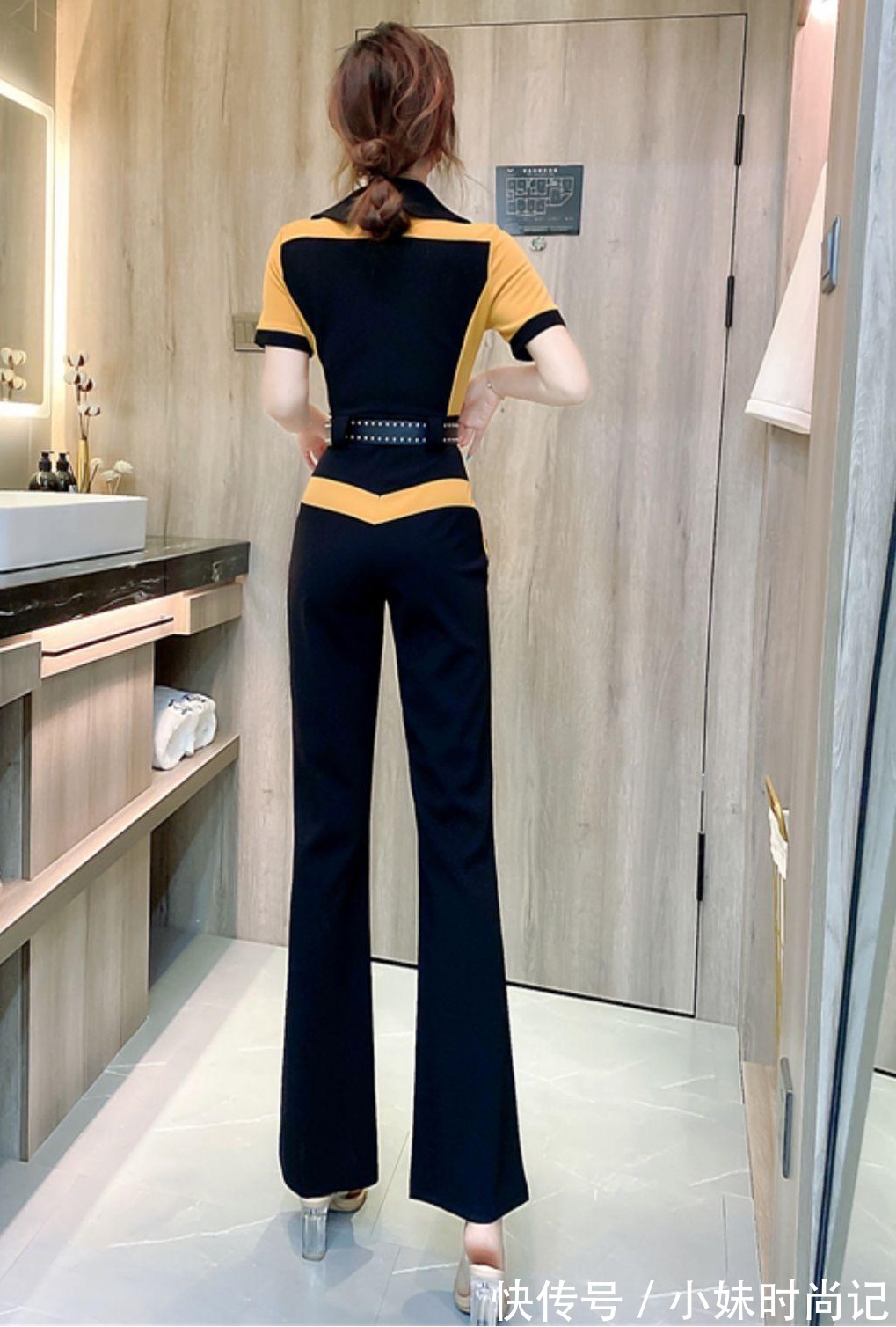 时尚|洋气女王，时尚阔腿御姐高腰连体裤
