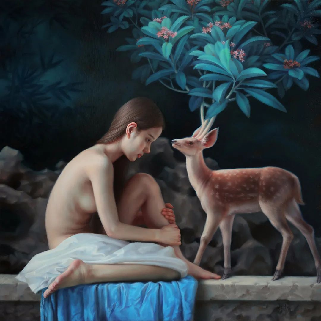 杨超@杨超:人体油画唯美而清雅脱俗,画出了东方女子的纯净与圣洁
