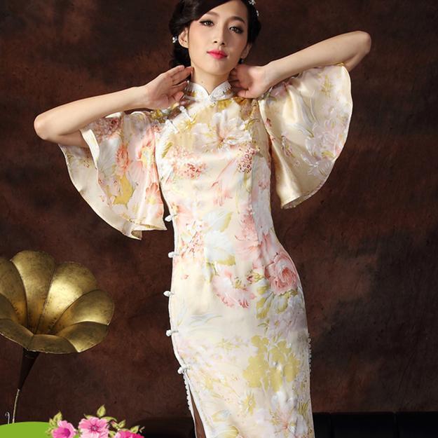 中国风 旗之韵原创中国风旗袍裙,灵动清爽林壑尤美