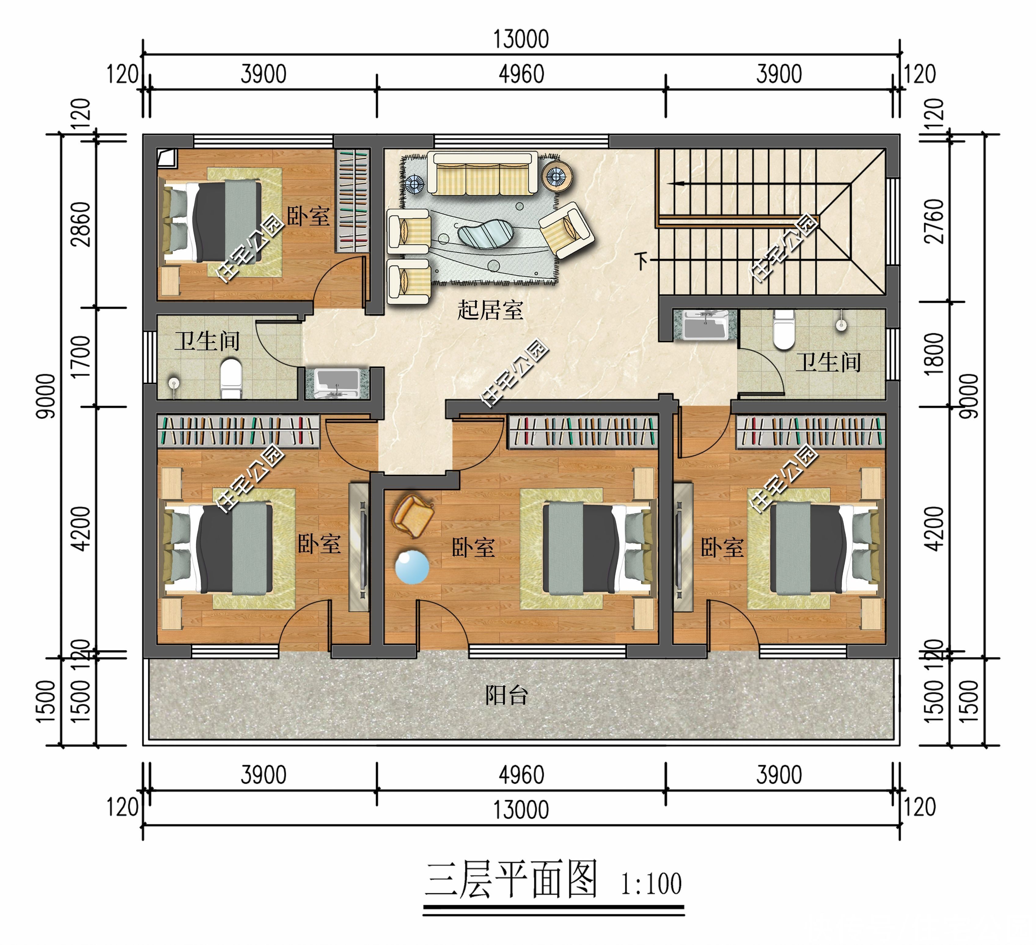 砖混|宅基地地势低，设置架空层，13×10米一样能盖出完美的大房子