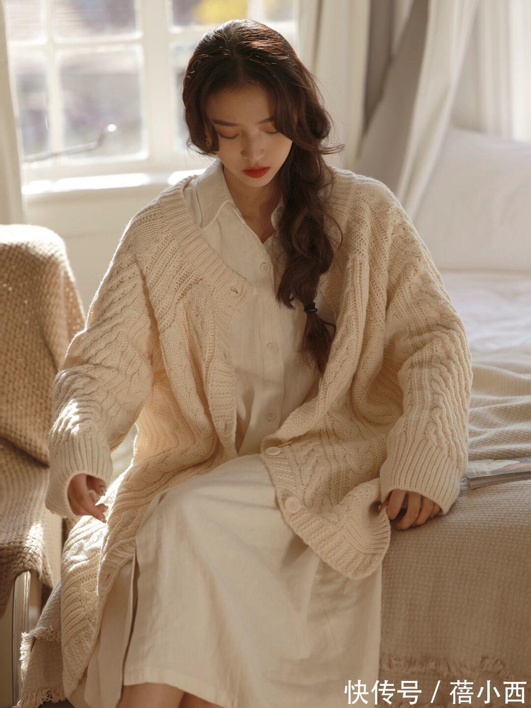 版型 “毛衣开衫”永不过时,选对款式就能成为女神,单穿、叠穿都好看