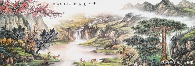 家居客厅适合挂什么画经典名人国画，装点家居山水之景！