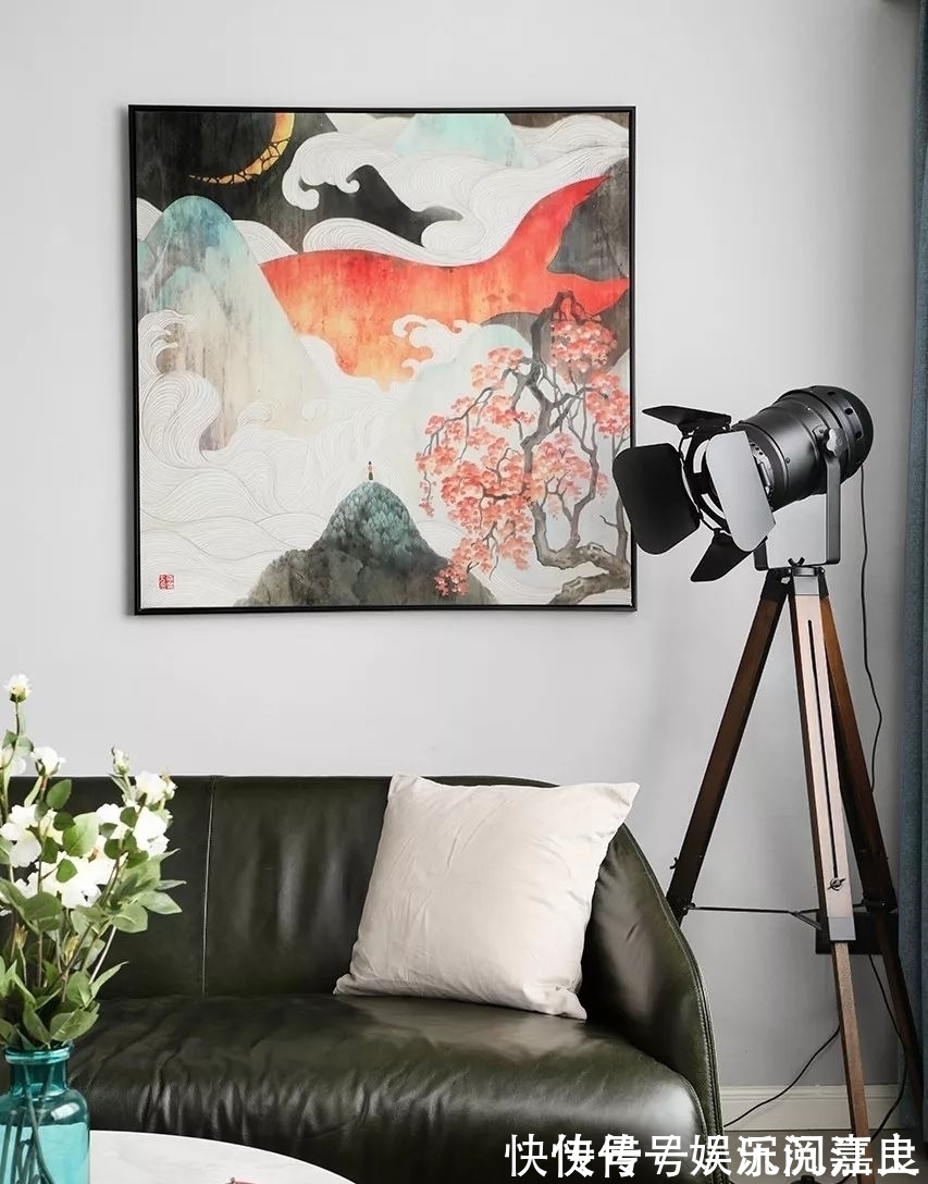 时尚|130㎡现代简约,书房天花是幅画,活力舒适好童趣