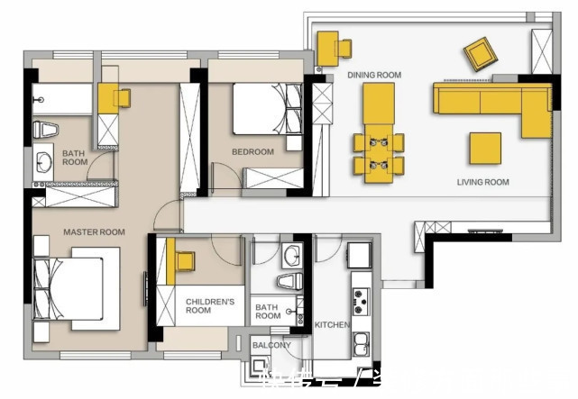 收纳|135平简约风三居室,在大理石与木质护墙板旁边做了收纳设计