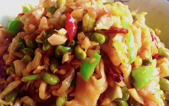 萝卜干炒毛豆米，家常快手，清爽下饭，高纤维低脂适合减肥