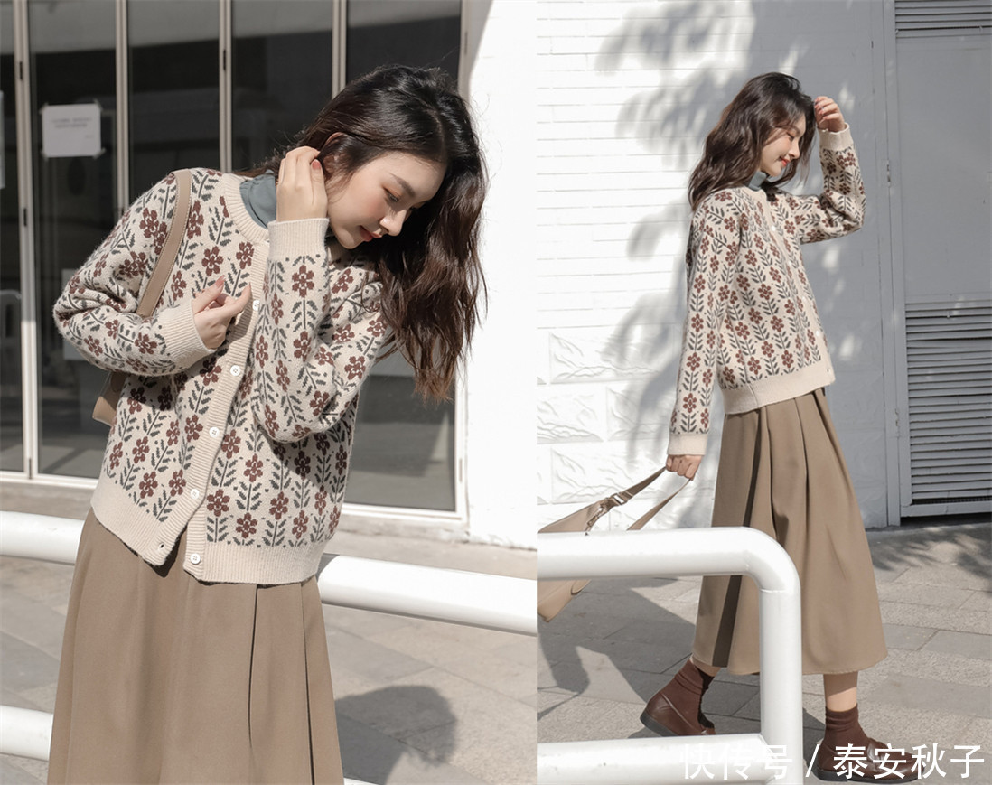 2021年入春:流行“奶奶衫+裙/裤子”、时髦炸!