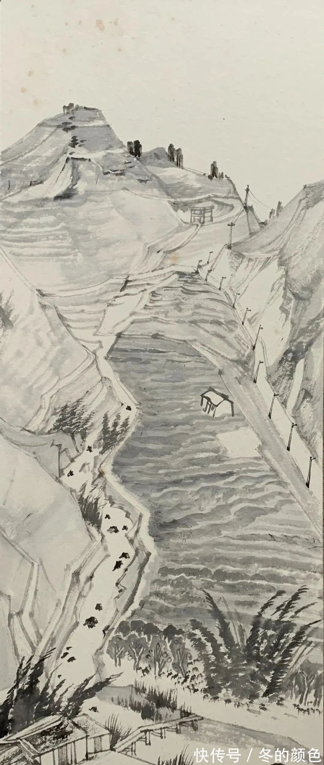 中国画!张秋桔|一段烟云