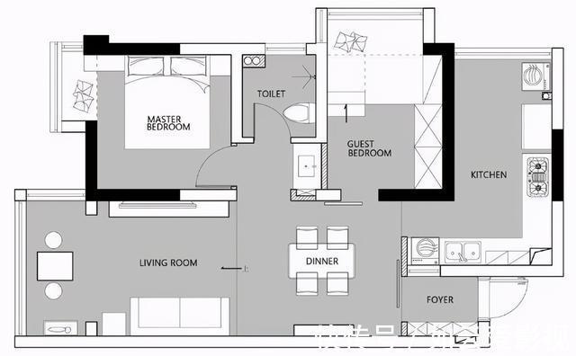 小户型|60㎡,小而温馨!不造型、不做背景墙,简单耐看很满意