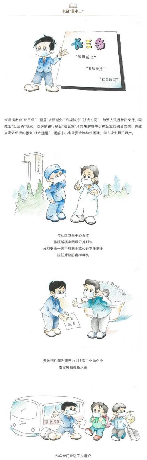 趣味小漫画带你了解“普小二”助力企业复工那些事|中国新闻奖新闻漫画初评作品：独家原创| 趣味