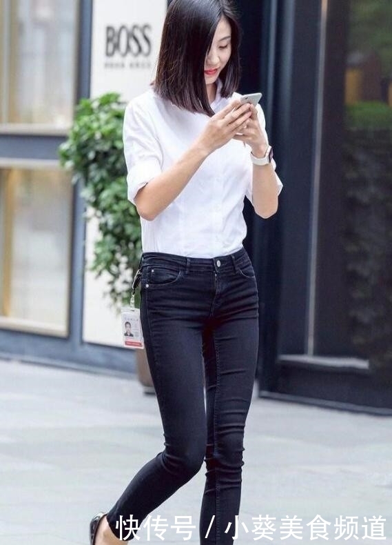 设计|女神穿搭:身材超棒的牛仔裤小姐姐,优雅显瘦有气质