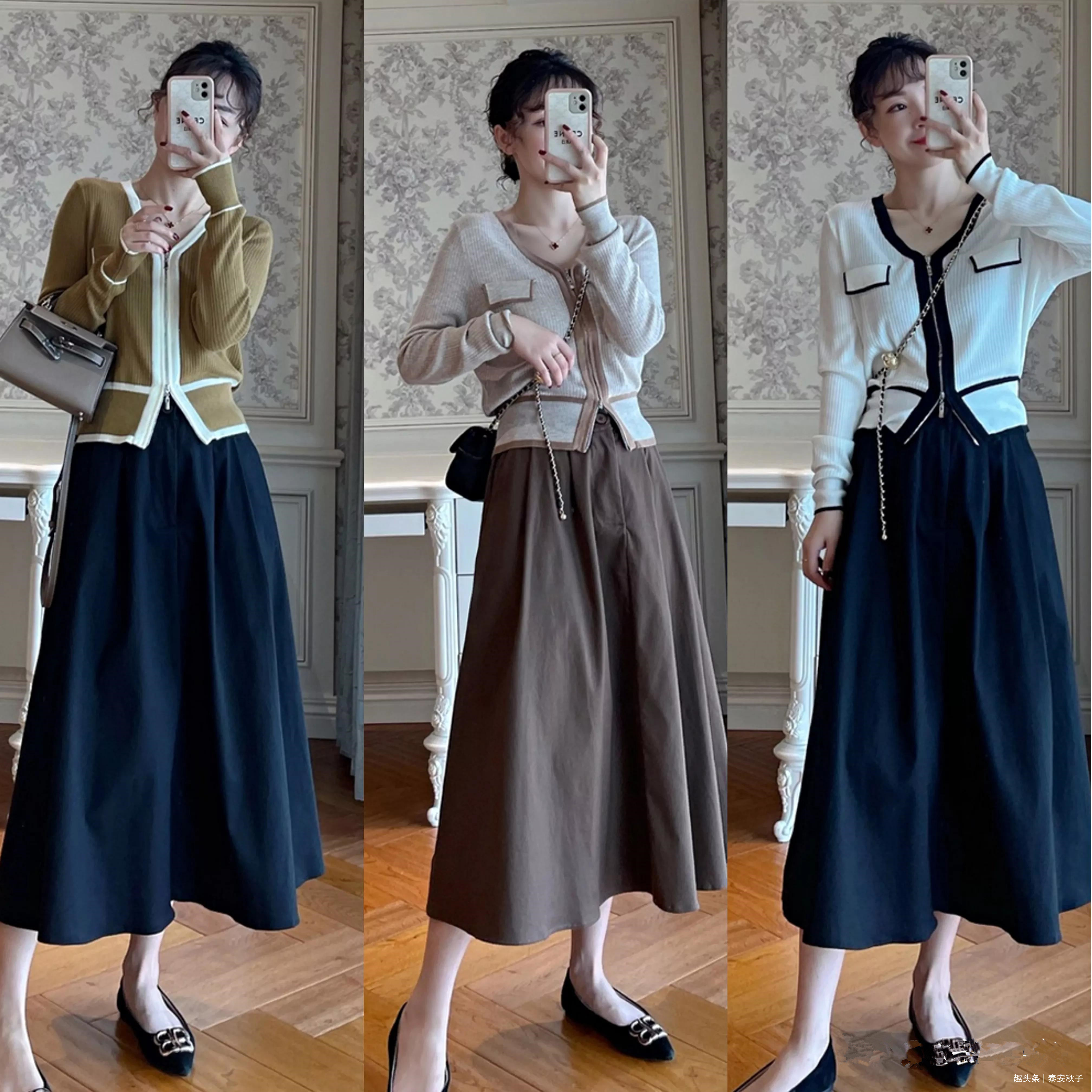 百褶裙 羊毛衫+牛仔裤早已过时!今年流行这种“优雅穿法”又美又高级