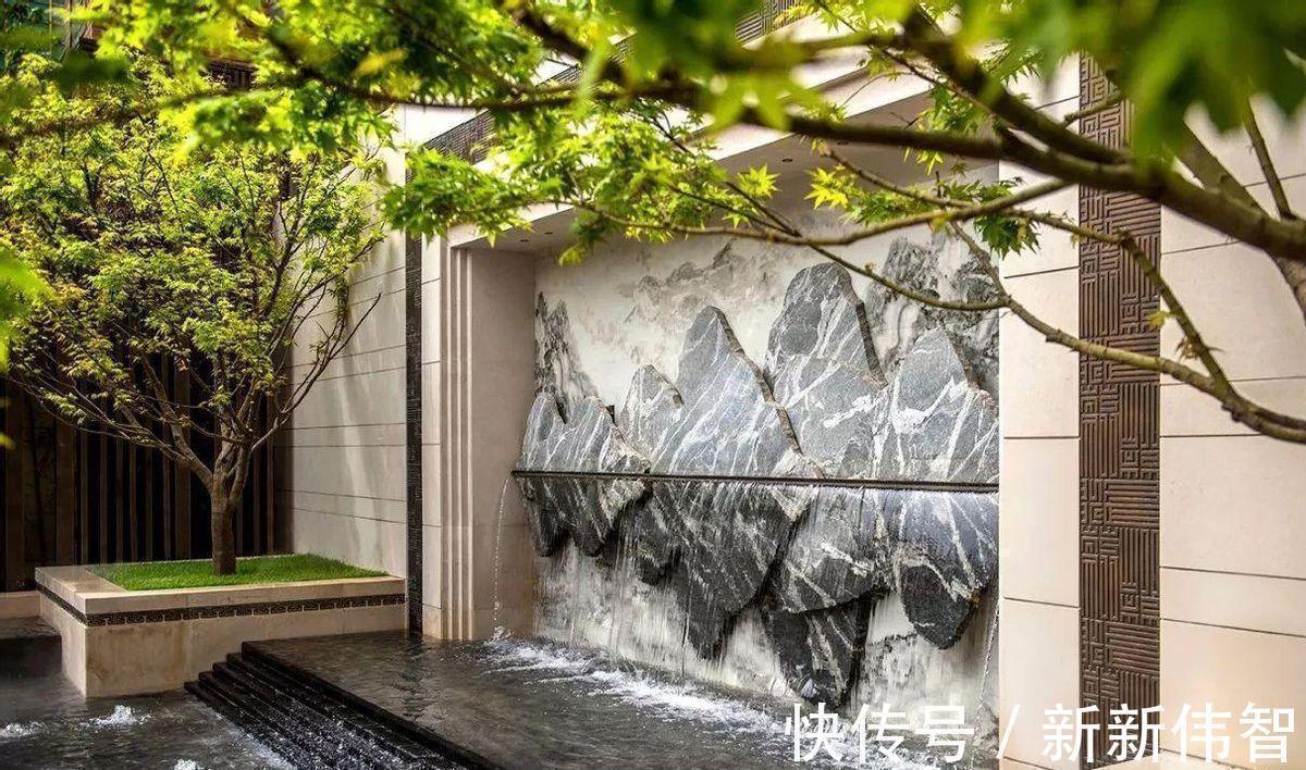 石头|一处景墙,一处风景,墙壁勾画山水,最是清闲雅致,美了整个庭院