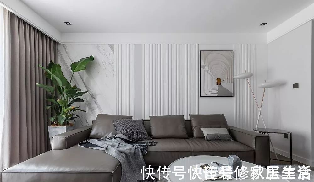 效果图|110㎡现代风格装修效果图,简约舒适的小资格调!