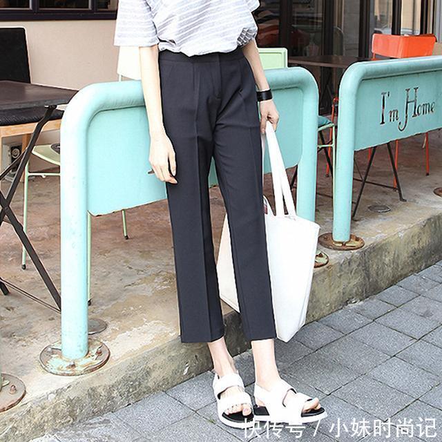 高腰|比阔腿裤遮肉,比半身裙显高,今年流行的烟管裤才是真时髦