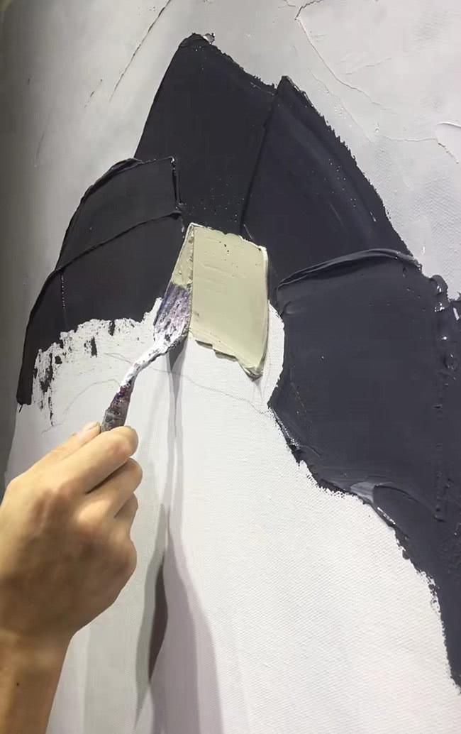 画画&大神用刮刀画画,开始以为是技术不佳的土豪,看到最后艺术感十足