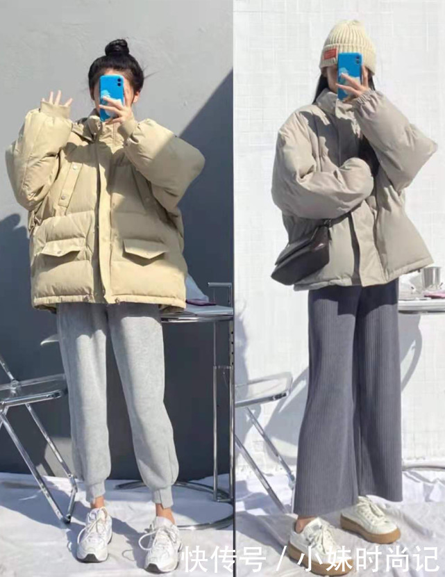 身材|耍酷也要有温度,保暖棉服穿起来,变身街头最潮女孩