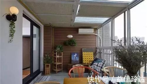 阳台|买80㎡顶楼被同事嘲笑,看到我家大阳台改花园餐厅,天天来串门