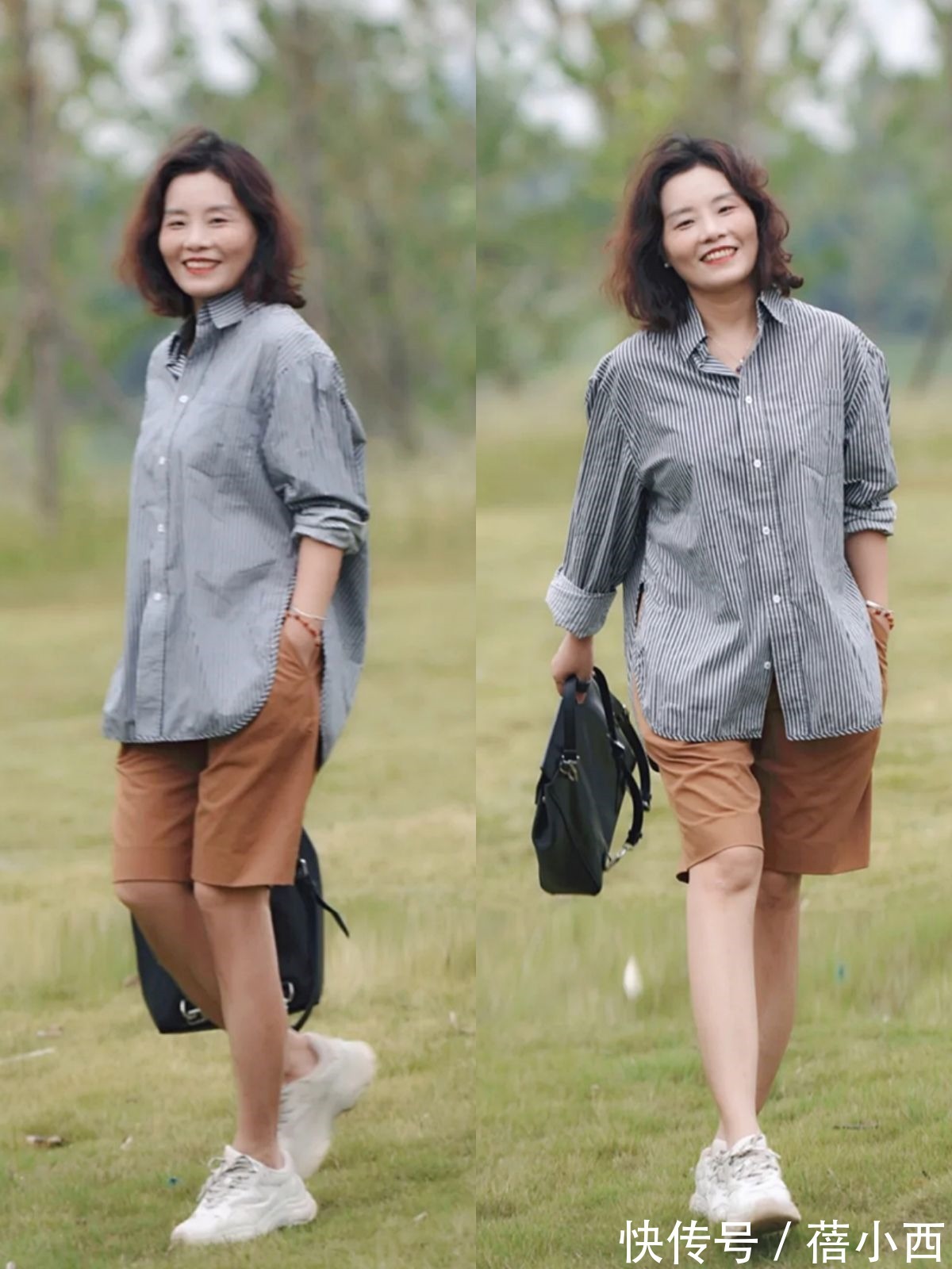 连衣裙|女人过了45岁，会穿搭比长相重要，建议学这位博主给搭配做减法