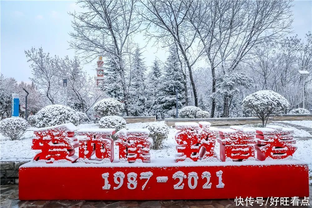 西安翻译学院：银装素裹雪景美如画